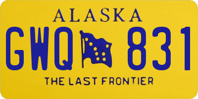 AK license plate GWQ831