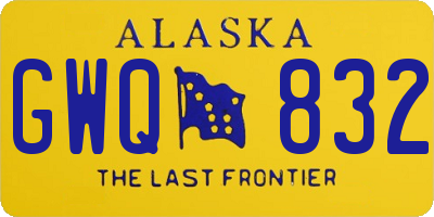 AK license plate GWQ832