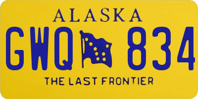 AK license plate GWQ834