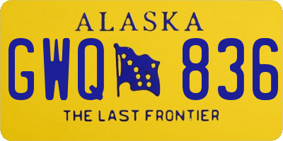 AK license plate GWQ836