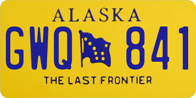 AK license plate GWQ841