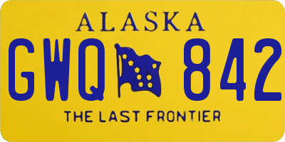 AK license plate GWQ842