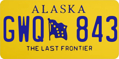 AK license plate GWQ843