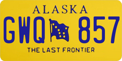 AK license plate GWQ857