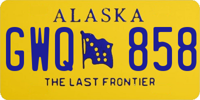 AK license plate GWQ858