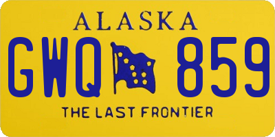 AK license plate GWQ859