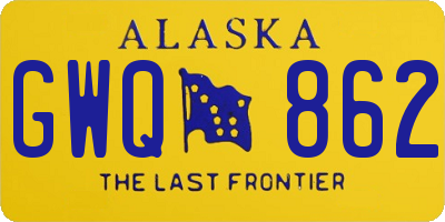 AK license plate GWQ862