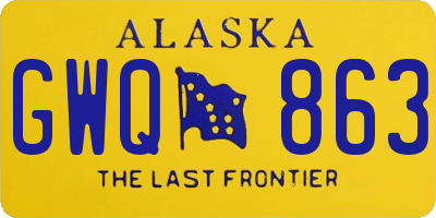 AK license plate GWQ863