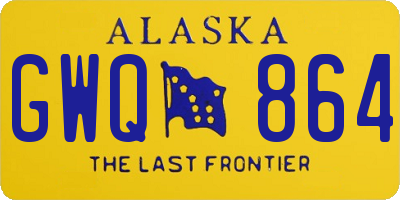 AK license plate GWQ864