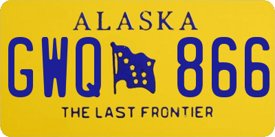 AK license plate GWQ866