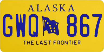 AK license plate GWQ867