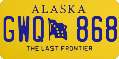 AK license plate GWQ868