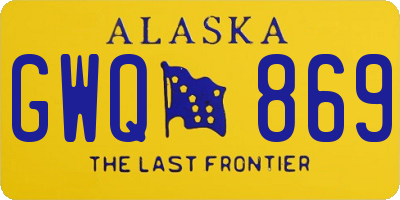 AK license plate GWQ869