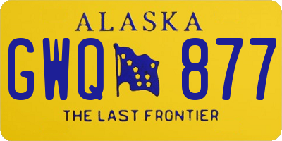 AK license plate GWQ877