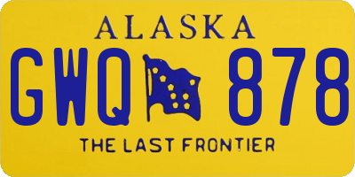 AK license plate GWQ878