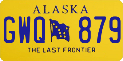 AK license plate GWQ879