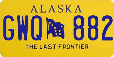 AK license plate GWQ882