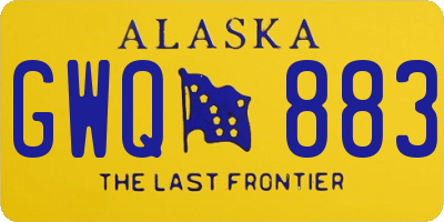 AK license plate GWQ883