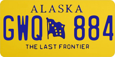 AK license plate GWQ884