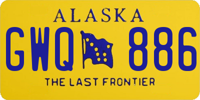 AK license plate GWQ886