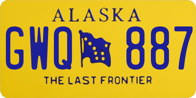 AK license plate GWQ887