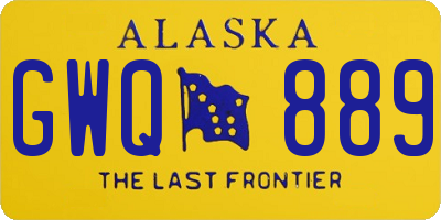 AK license plate GWQ889