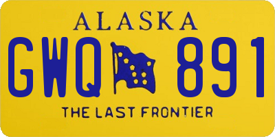 AK license plate GWQ891