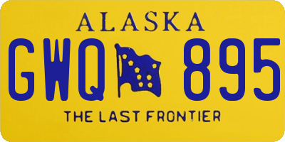 AK license plate GWQ895