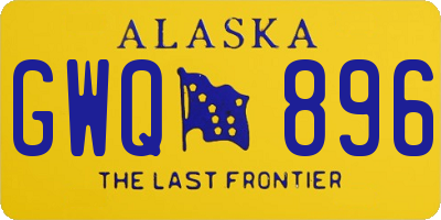 AK license plate GWQ896