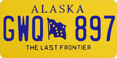 AK license plate GWQ897