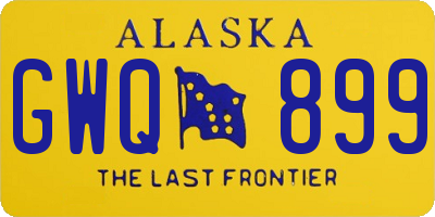 AK license plate GWQ899