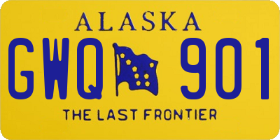 AK license plate GWQ901