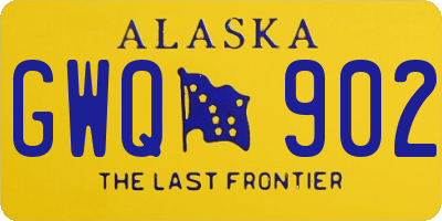 AK license plate GWQ902