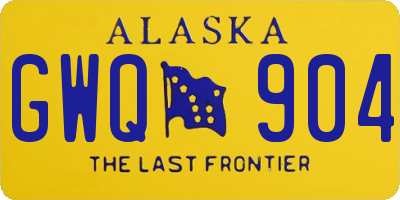 AK license plate GWQ904