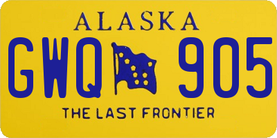 AK license plate GWQ905