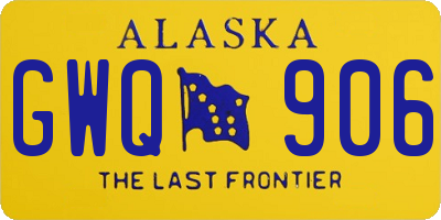 AK license plate GWQ906