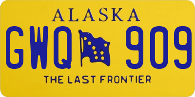 AK license plate GWQ909