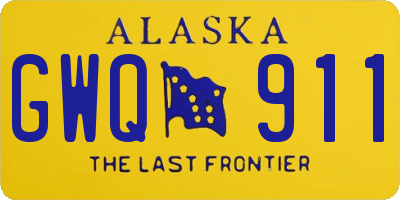 AK license plate GWQ911