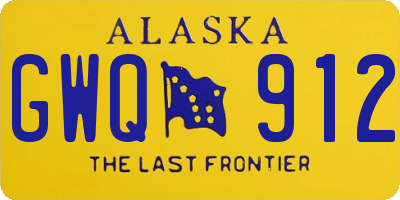 AK license plate GWQ912