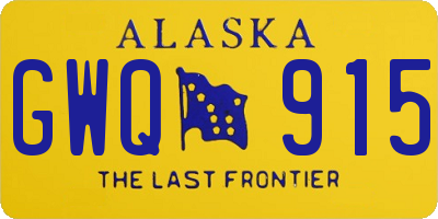 AK license plate GWQ915