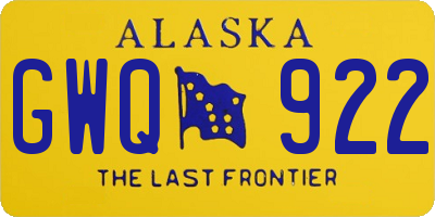 AK license plate GWQ922