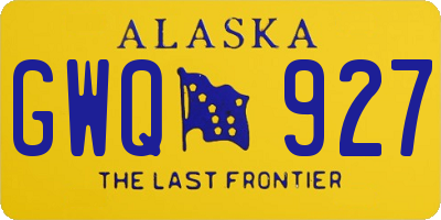 AK license plate GWQ927