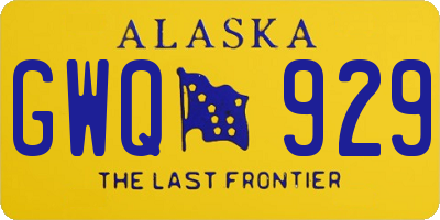 AK license plate GWQ929