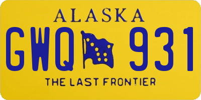 AK license plate GWQ931