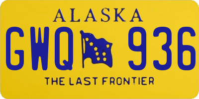 AK license plate GWQ936