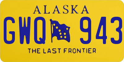 AK license plate GWQ943