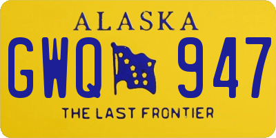 AK license plate GWQ947