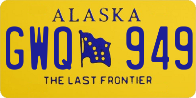 AK license plate GWQ949