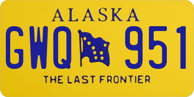 AK license plate GWQ951