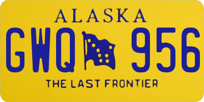 AK license plate GWQ956